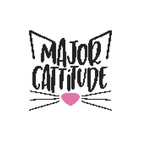 A Cat Saying - Major Cattitude